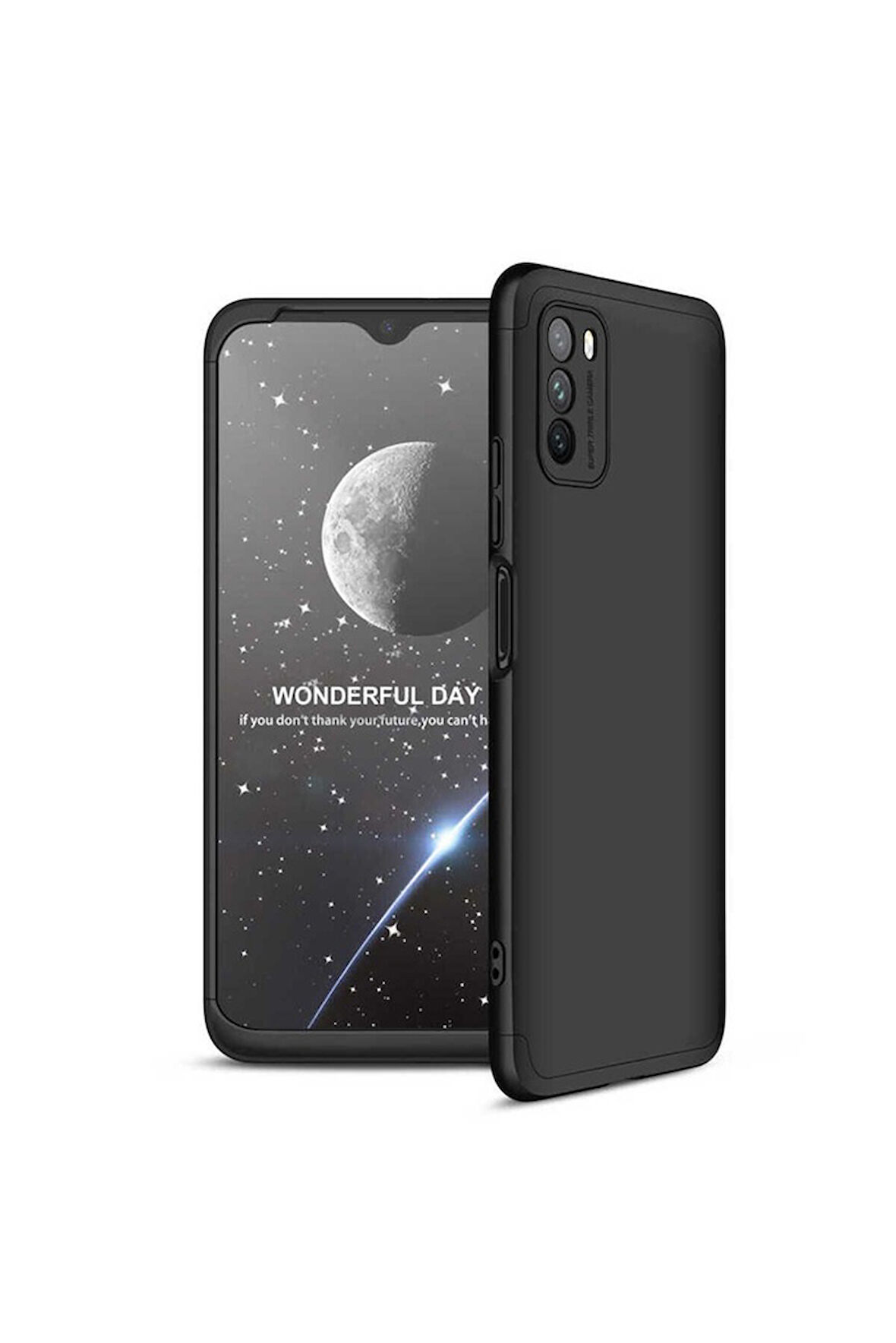 Xiaomi Poco M3 Uyumlu Kılıf Zore Ays Kapak Siyah