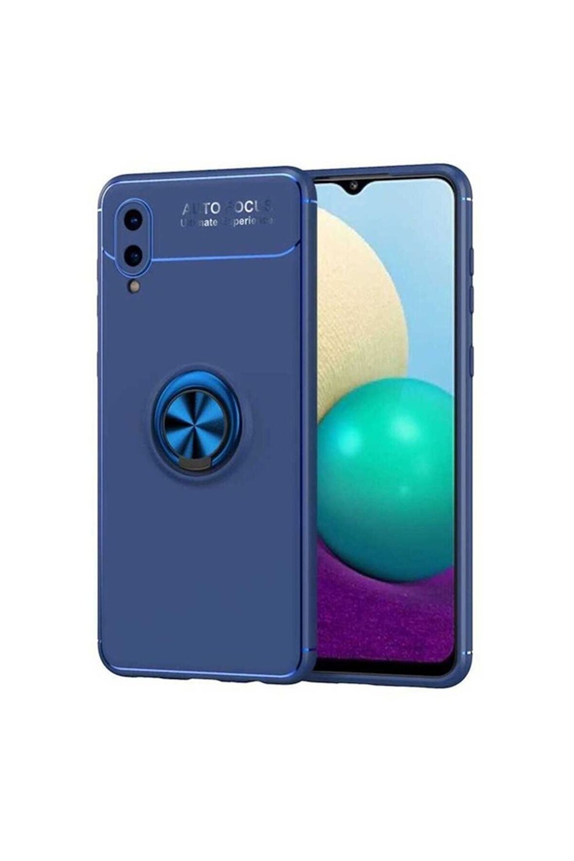 Samsung Galaxy A02 Uyumlu Kılıf Zore Ravel Silikon Kapak Mavi
