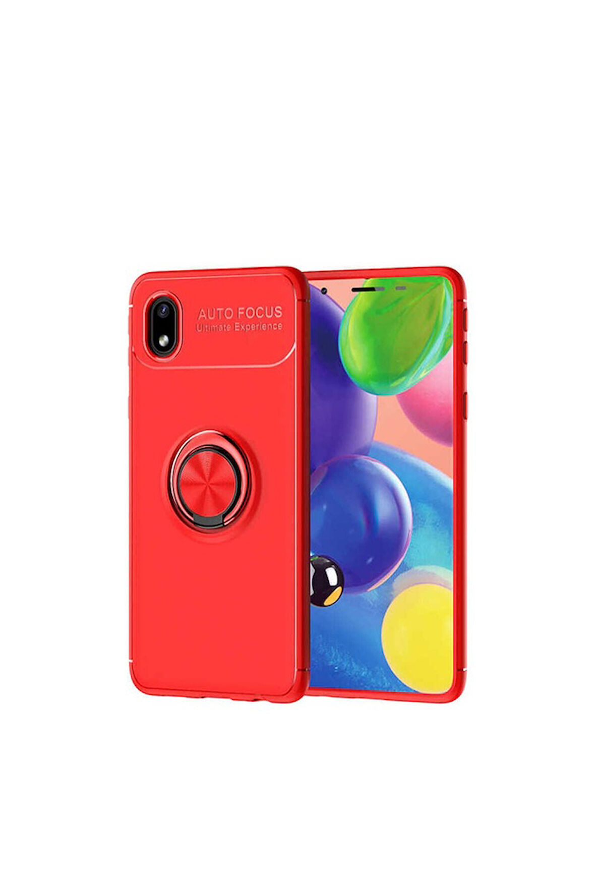 Samsung Galaxy A01 Core Uyumlu Kılıf Zore Ravel Silikon Kapak Kırmızı