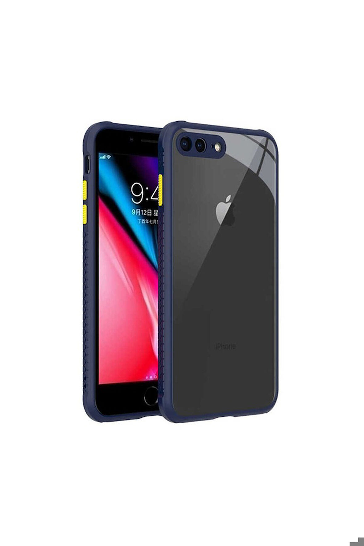 Apple iPhone 8 Plus Uyumlu Kılıf Zore Kaff Kapak Lacivert