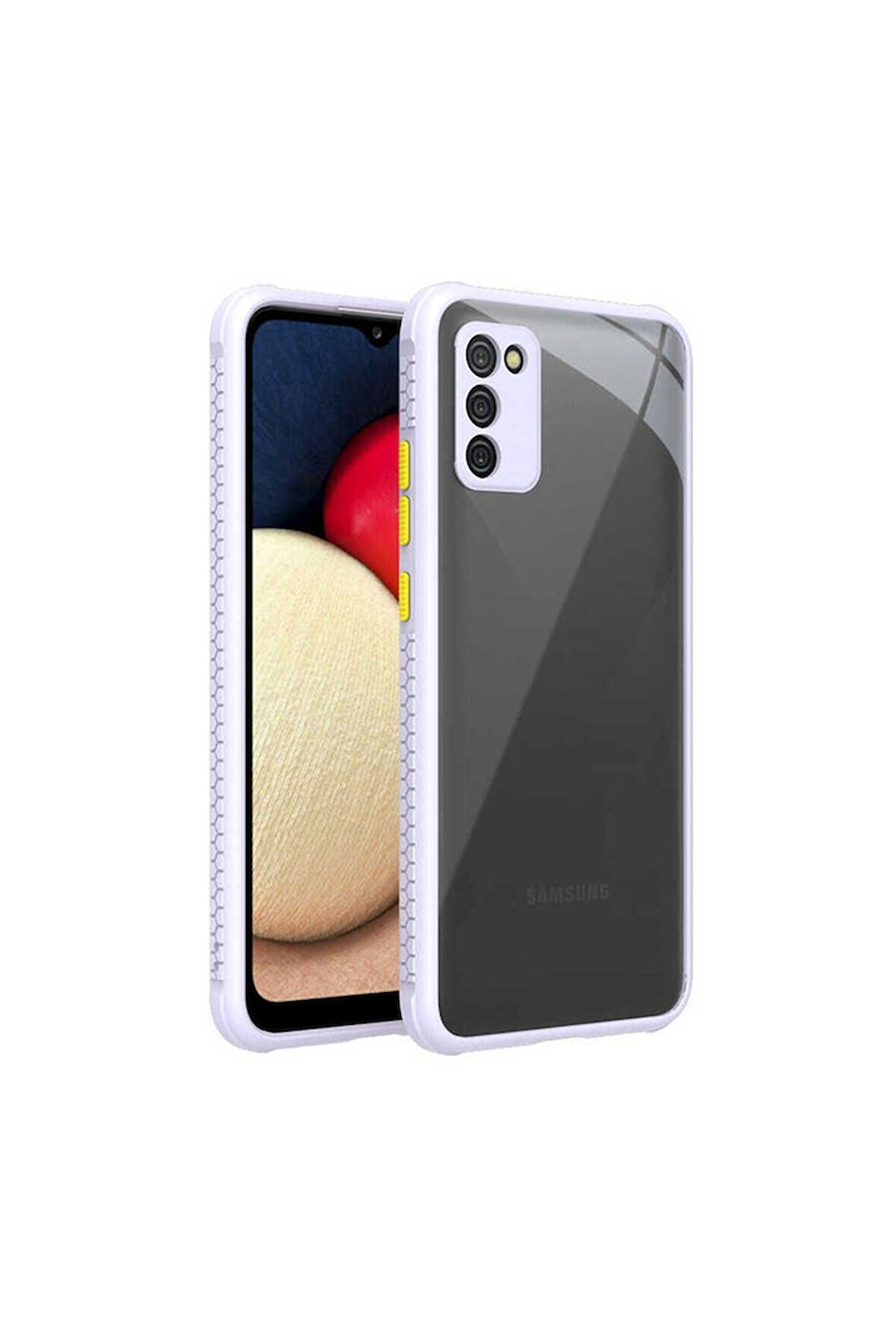 Samsung Galaxy A02S Uyumlu Kılıf Zore Kaff Kapak Mor