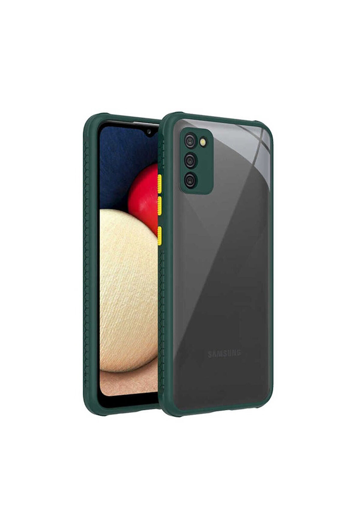 Samsung Galaxy A02S Uyumlu Kılıf Zore Kaff Kapak Koyu Yeşil
