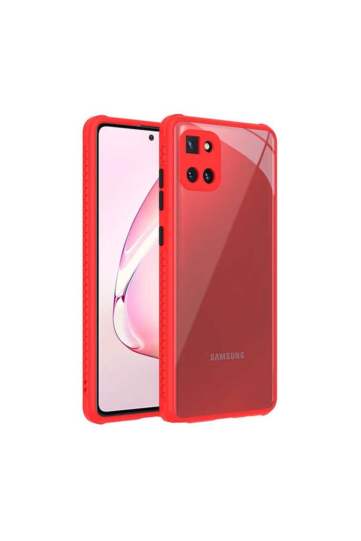 Samsung Galaxy A81 (Note 10 Lite) Uyumlu Kılıf Zore Kaff Kapak Kırmızı
