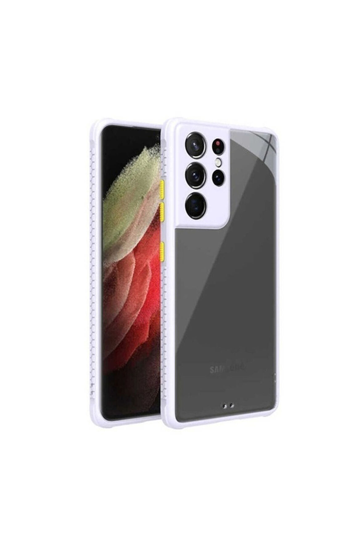 Samsung Galaxy S21 Ultra Uyumlu Kılıf Zore Kaff Kapak Mor