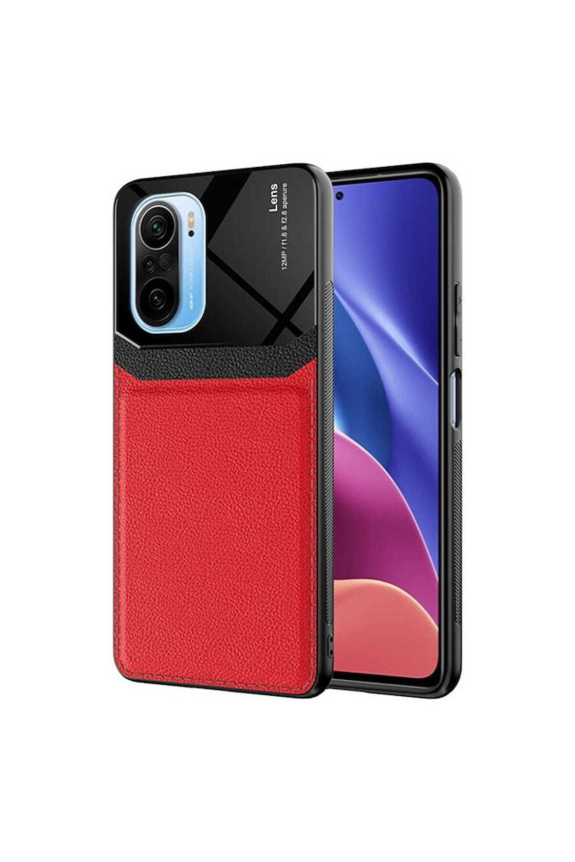 Xiaomi Poco F3 Uyumlu Kılıf Zore Emiks Kapak Kırmızı