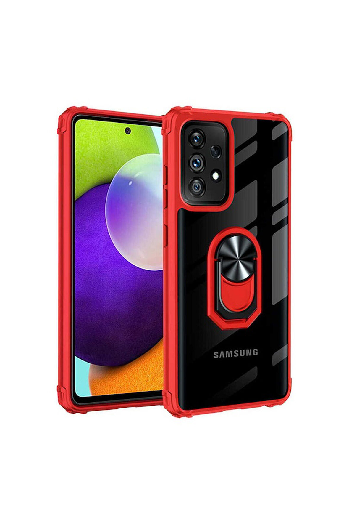 Samsung Galaxy A72 Uyumlu Kılıf Zore Mola Kapak Kırmızı