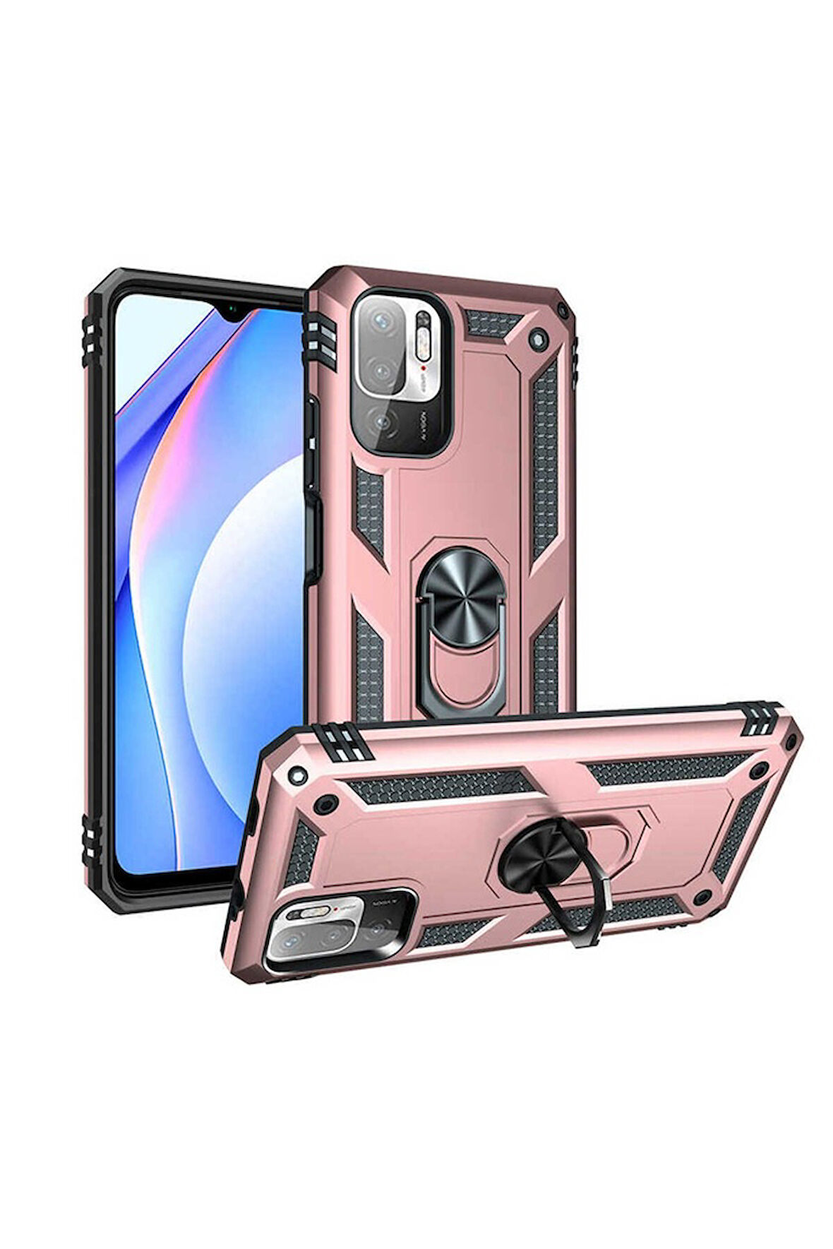 Xiaomi Redmi Note 10 5G Uyumlu Kılıf Zore Vega Kapak Rose Gold