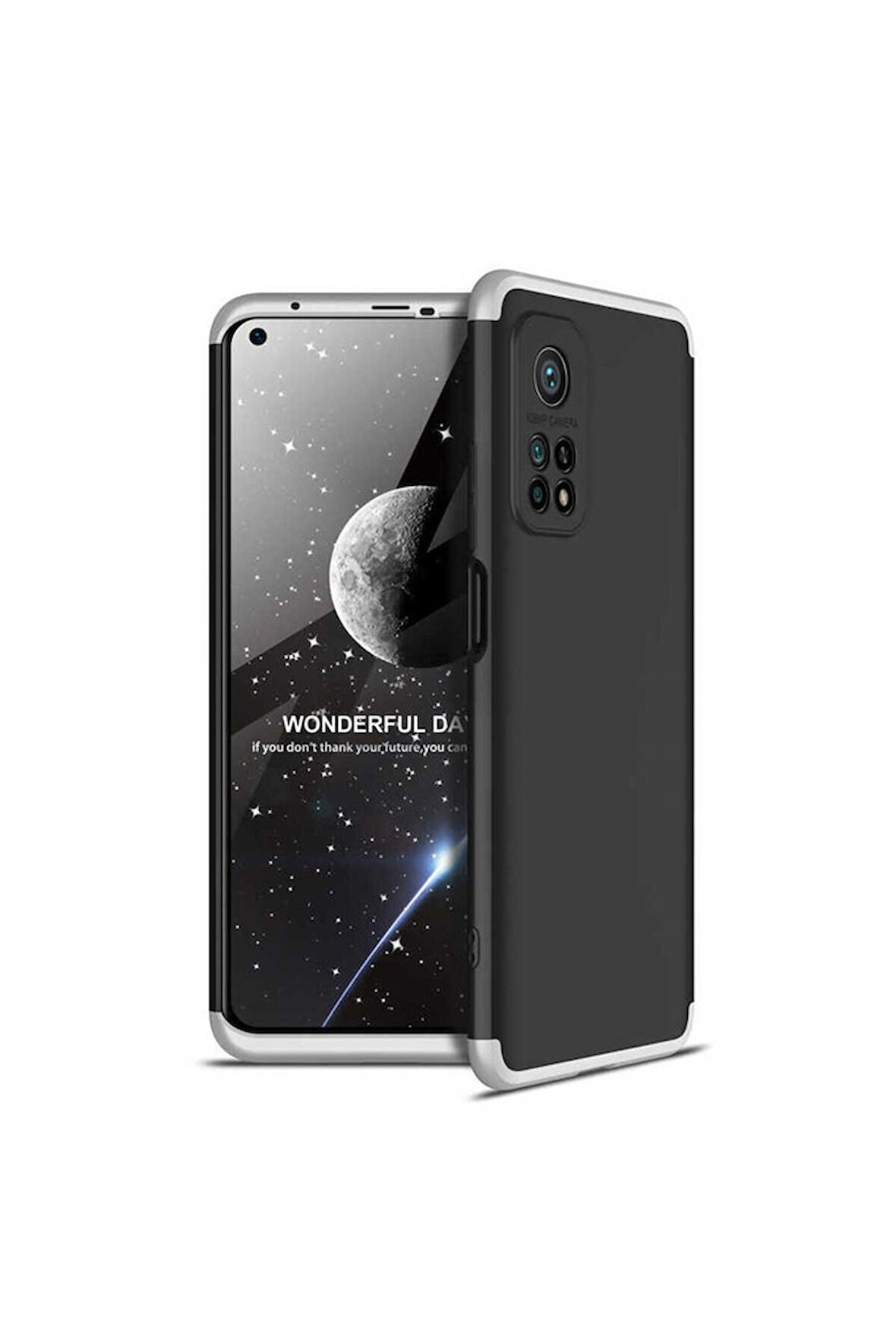 Xiaomi Mi 10T Pro 5G Uyumlu Kılıf Zore Ays Kapak Siyah-Gri