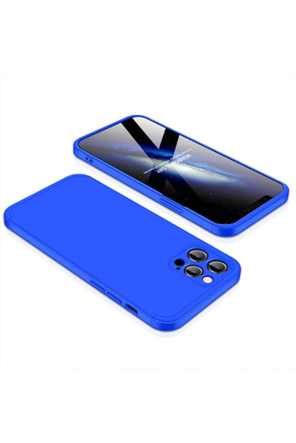 Apple iPhone 12 Pro Max Uyumlu Kılıf Zore Ays Kapak Mavi