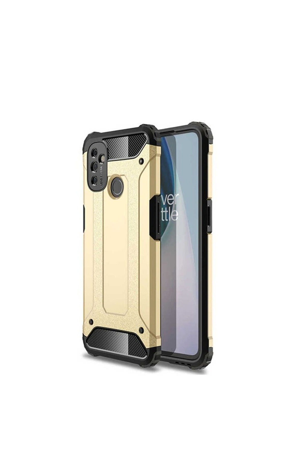 OnePlus Nord N100 Uyumlu Kılıf Zore Crash Silikon Kapak Gold