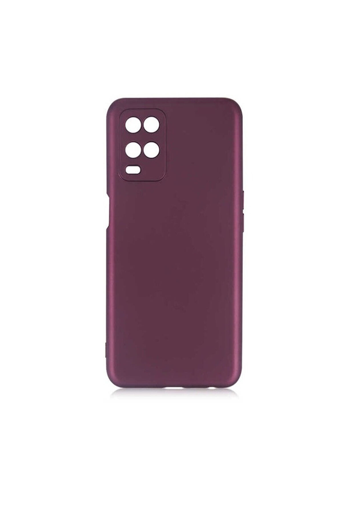 Oppo A54 4G Uyumlu Kılıf Zore Premier Silikon Kapak Mürdüm
