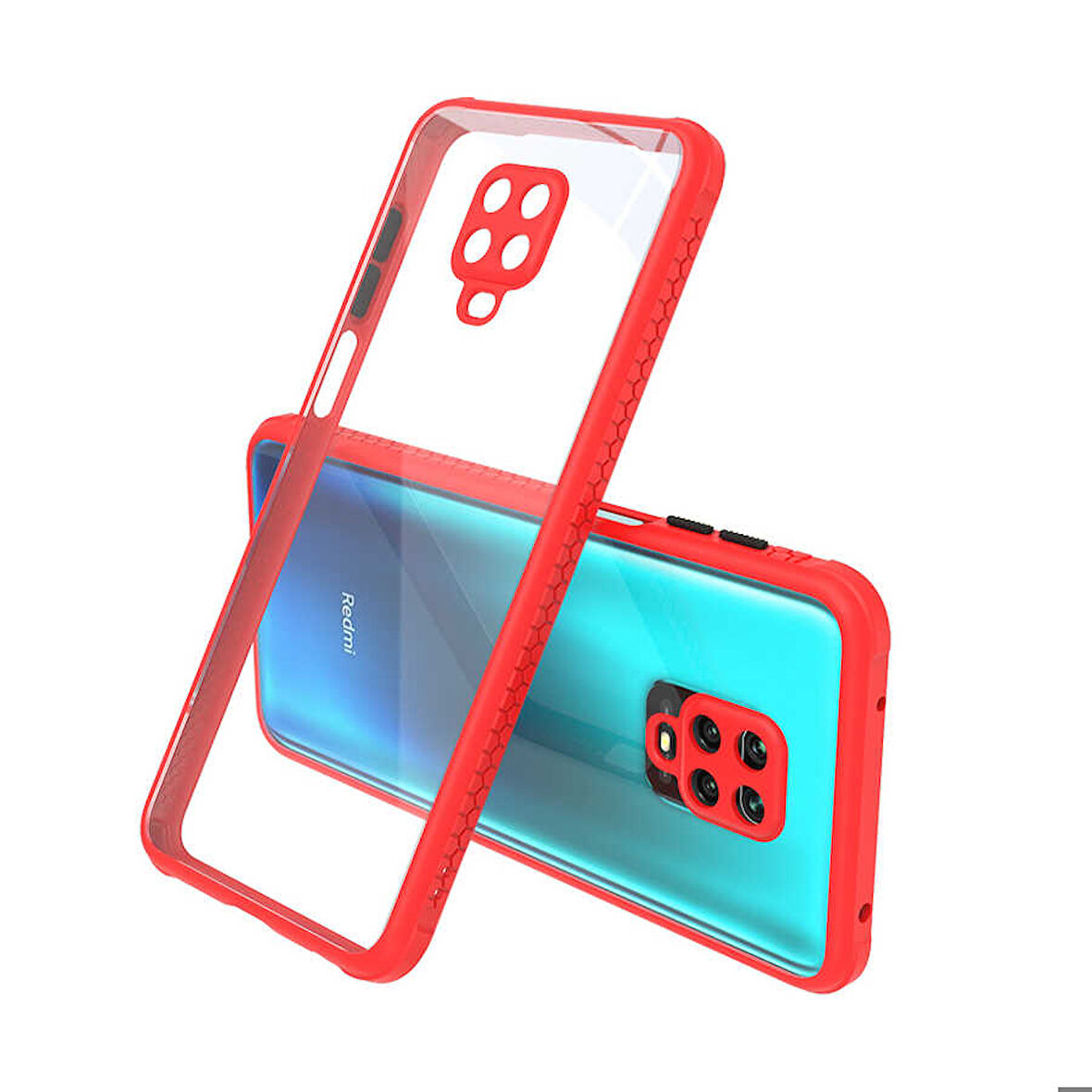 Xiaomi Redmi Note 9S Uyumlu Kılıf Zore Kaff Kapak Kırmızı