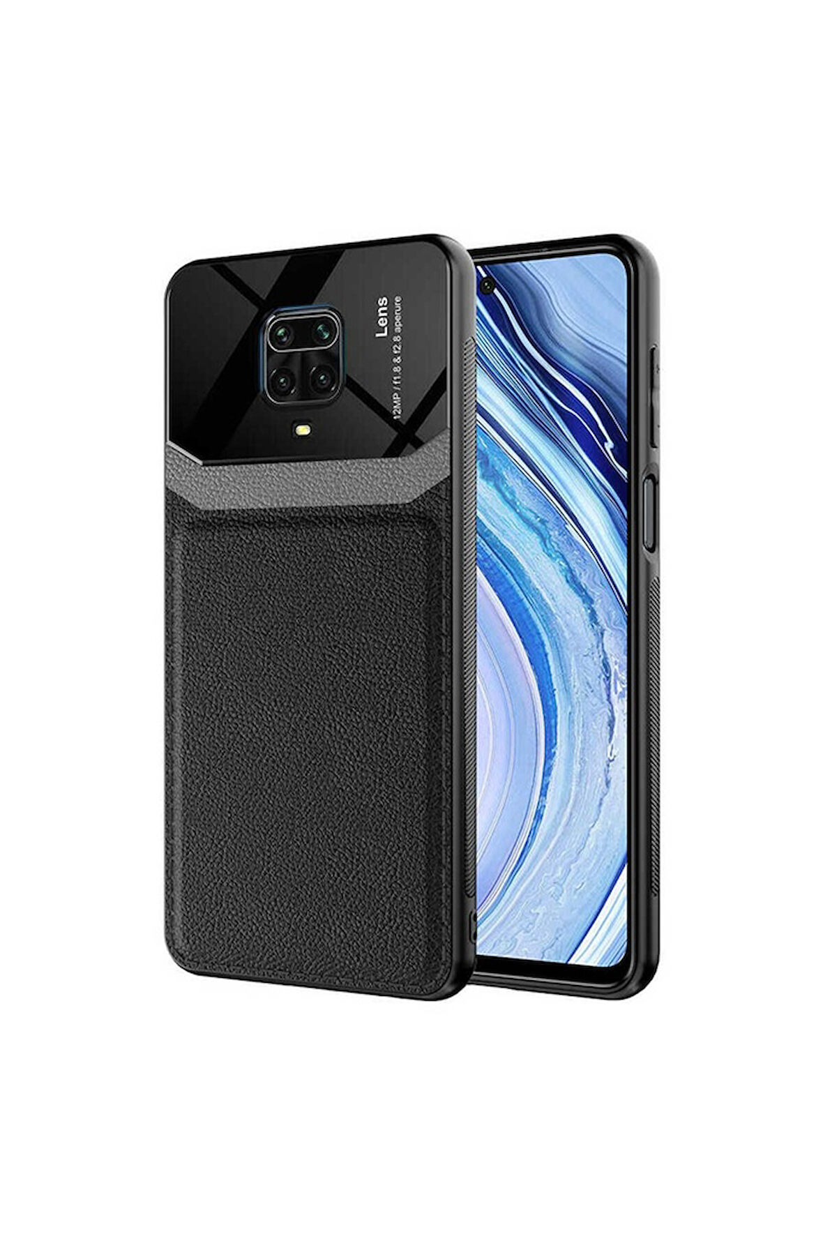 Xiaomi Redmi Note 9 Pro Uyumlu Kılıf Zore Emiks Kapak Siyah