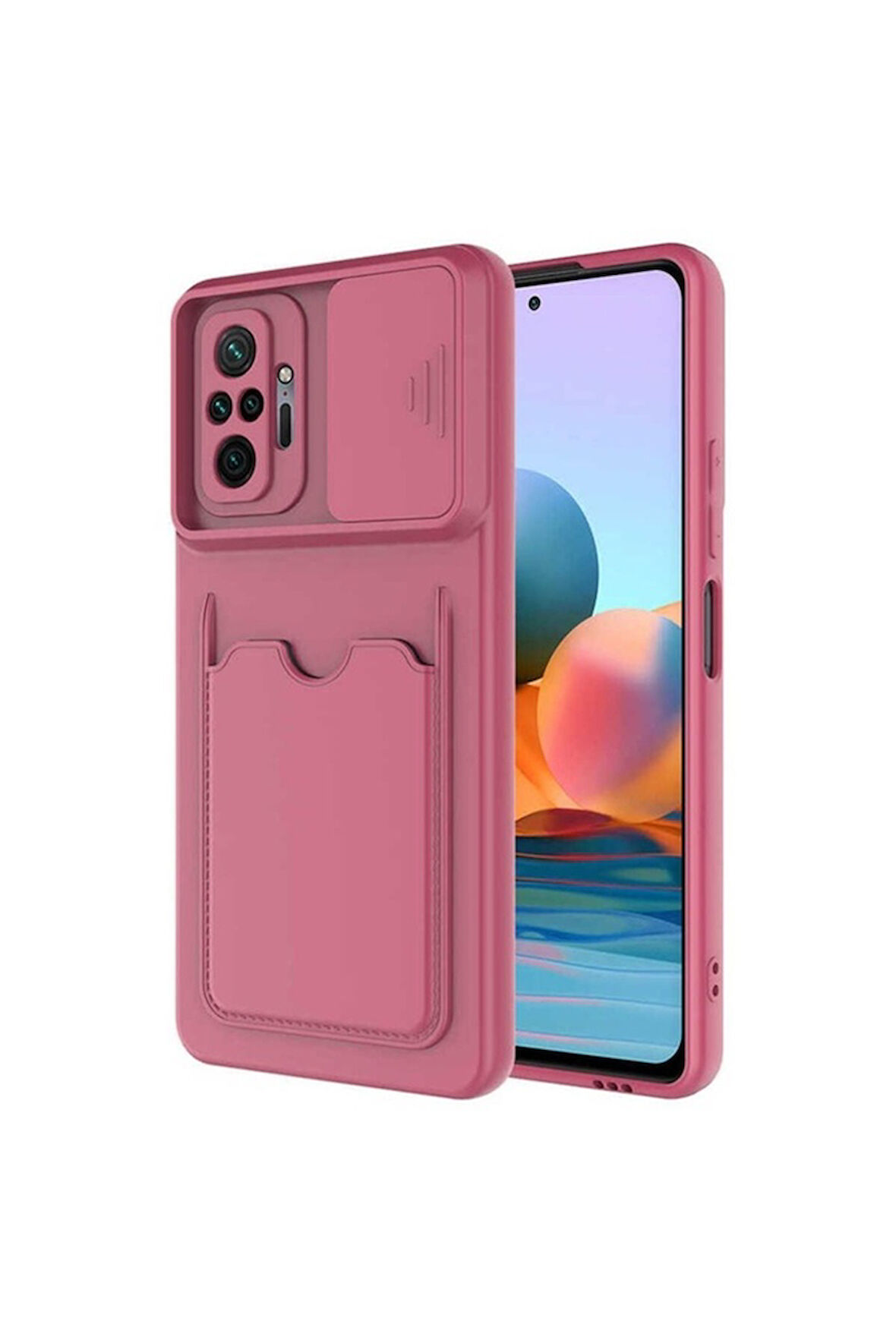 Xiaomi Redmi Note 10 Pro Uyumlu Kılıf Zore Kartix Kapak Koyu Mor