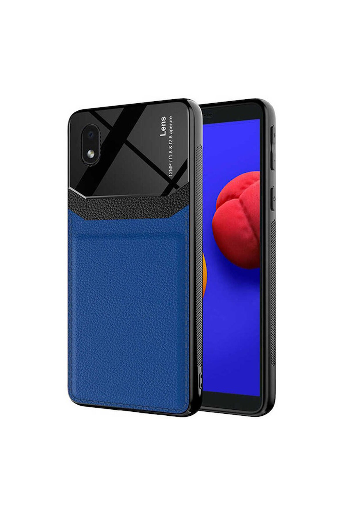 Samsung Galaxy A01 Core Uyumlu Kılıf Zore Emiks Kapak Lacivert