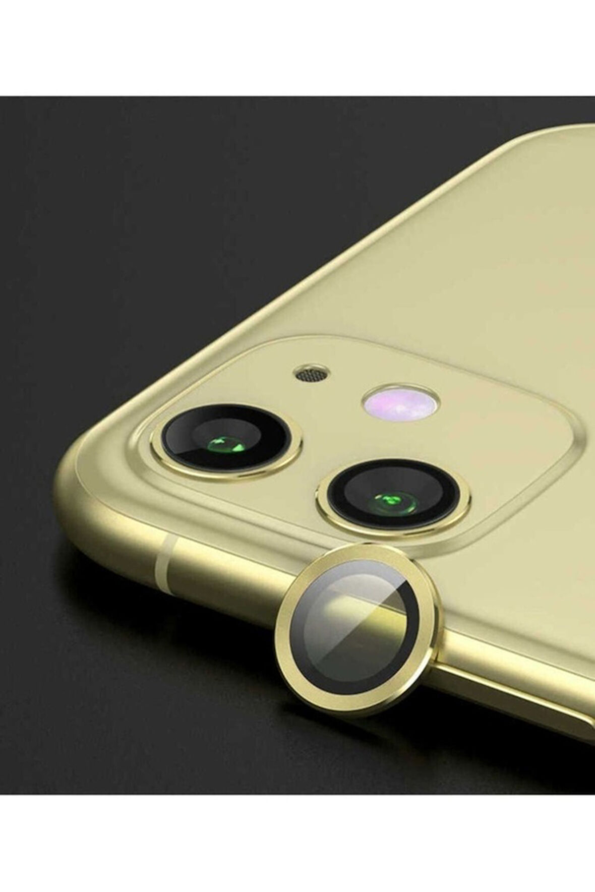 Apple iPhone 12 Mini Uyumlu CL-01 Kamera Lens Koruyucu Sarı