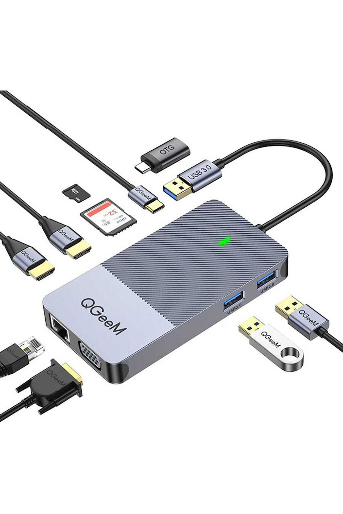 Qgeem QG-D3908 Usb Hub