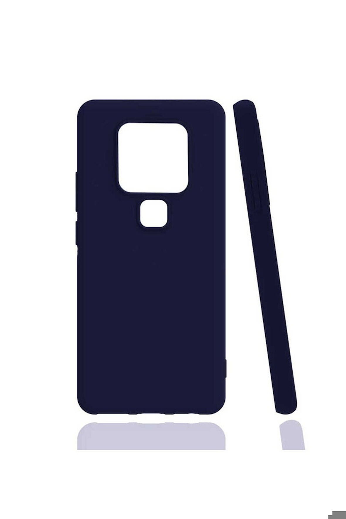 Tecno Camon 16 Uyumlu Kılıf Zore Biye Silikon Lacivert