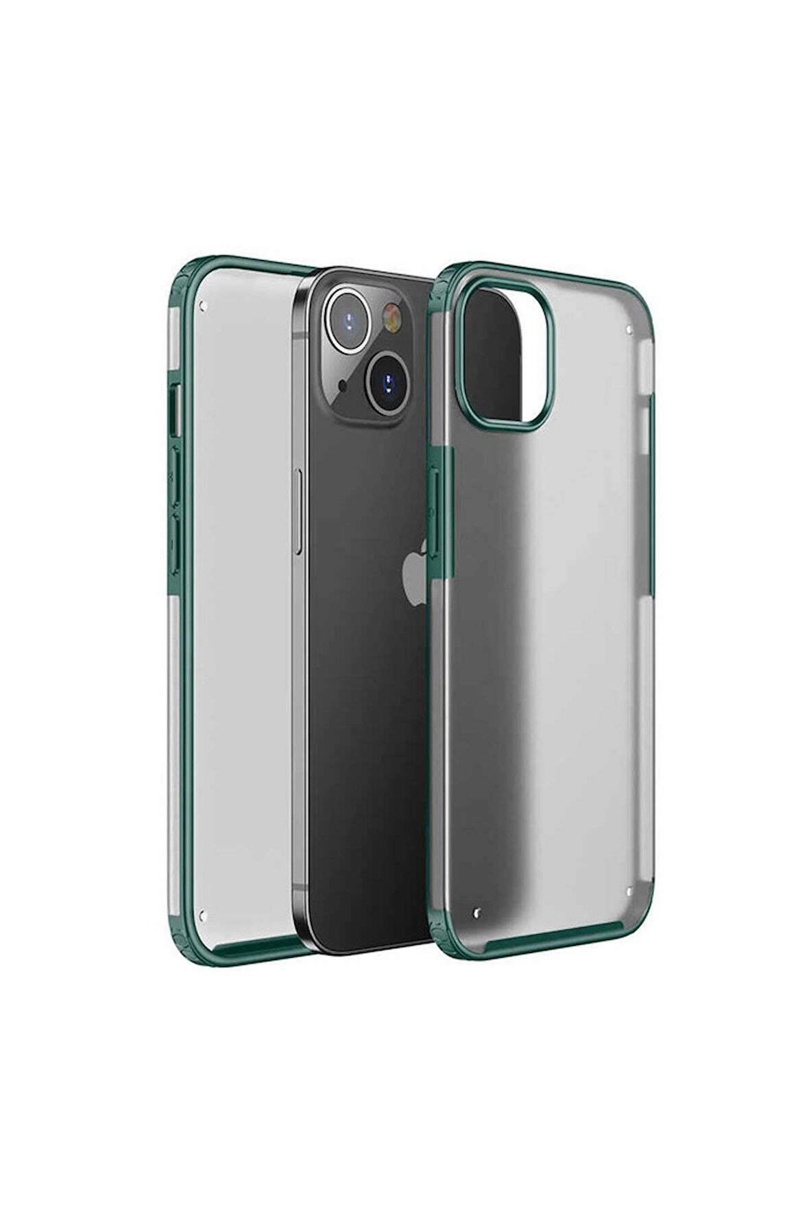 Apple iPhone 13 Uyumlu Kılıf Zore Volks Kapak Koyu Yeşil