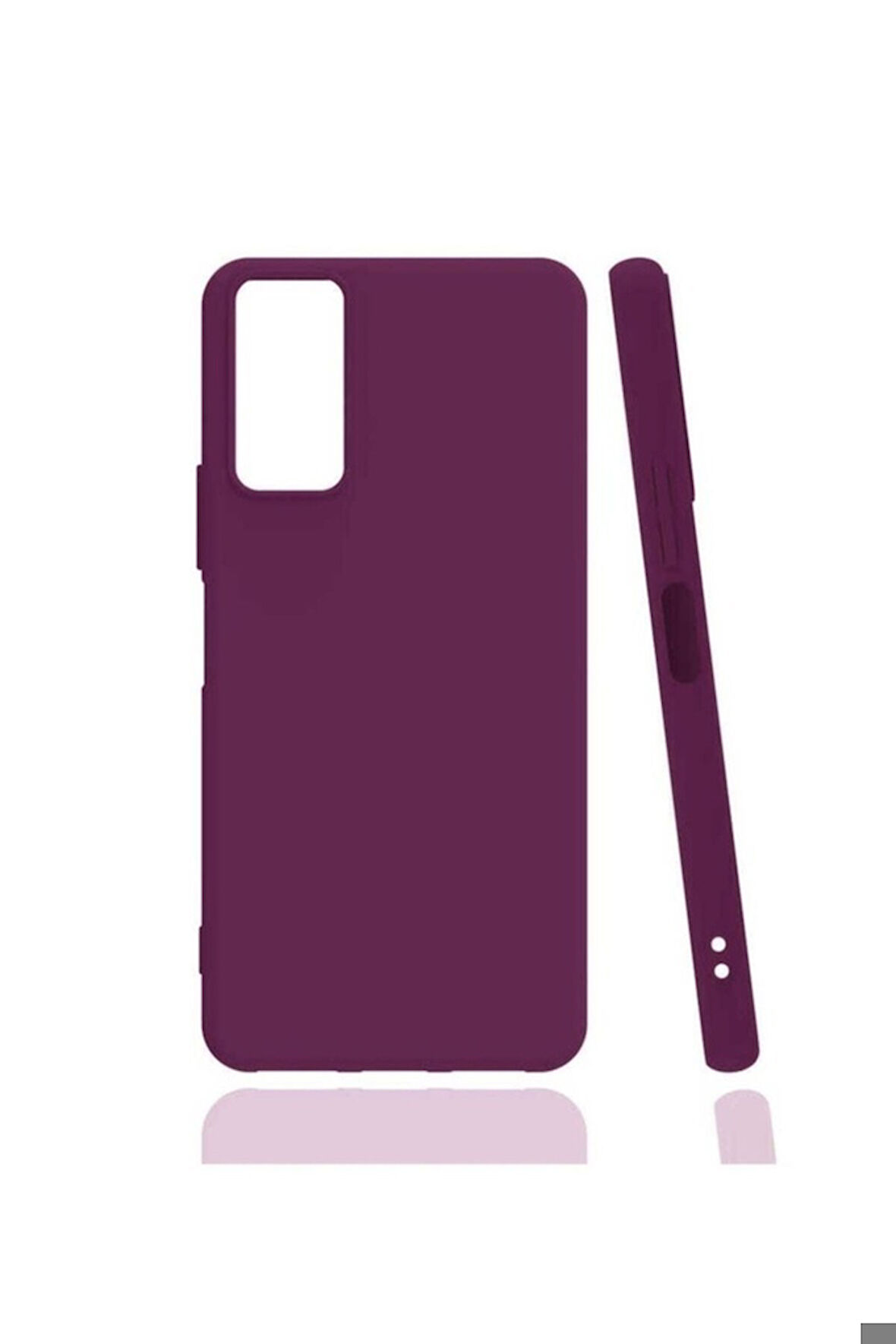 Samsung Galaxy M52 Uyumlu Kılıf Zore Biye Silikon Mor