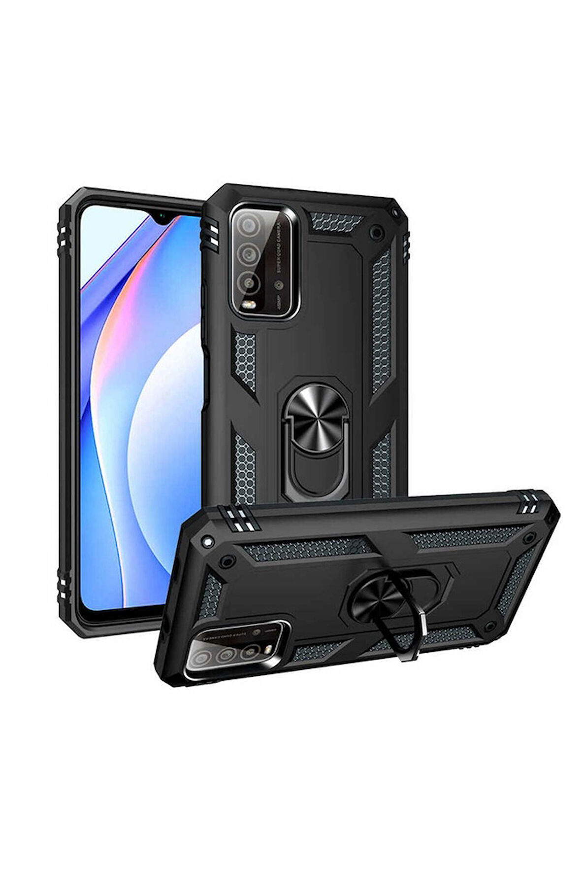 Xiaomi Redmi 9T Uyumlu Kılıf Zore Vega Kapak Siyah