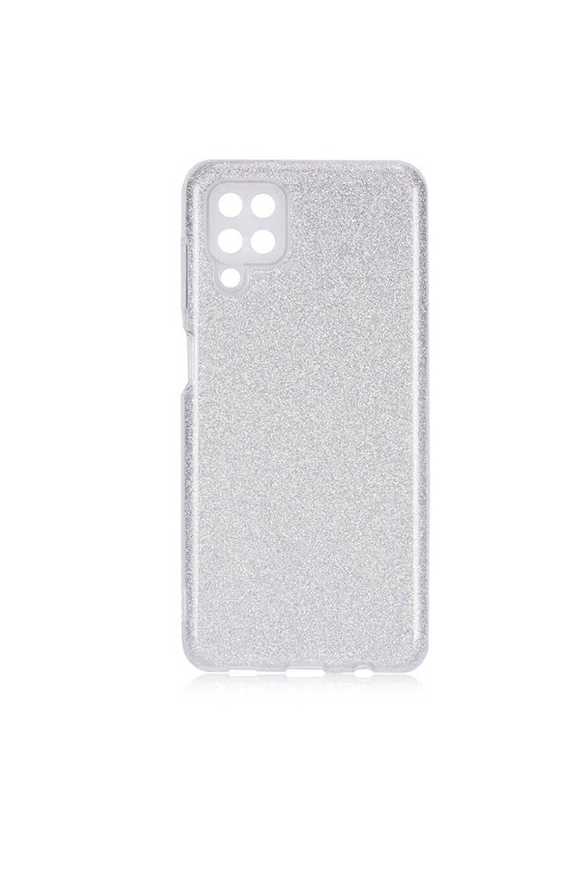 Samsung Galaxy A12 Uyumlu Kılıf Zore Shining Silikon Gri