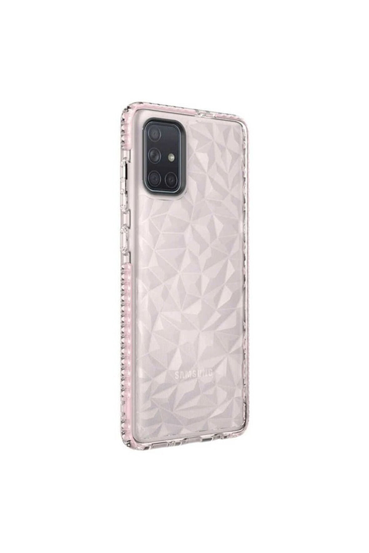 Samsung Galaxy A71 Uyumlu Kılıf Zore Buzz Kapak Pembe