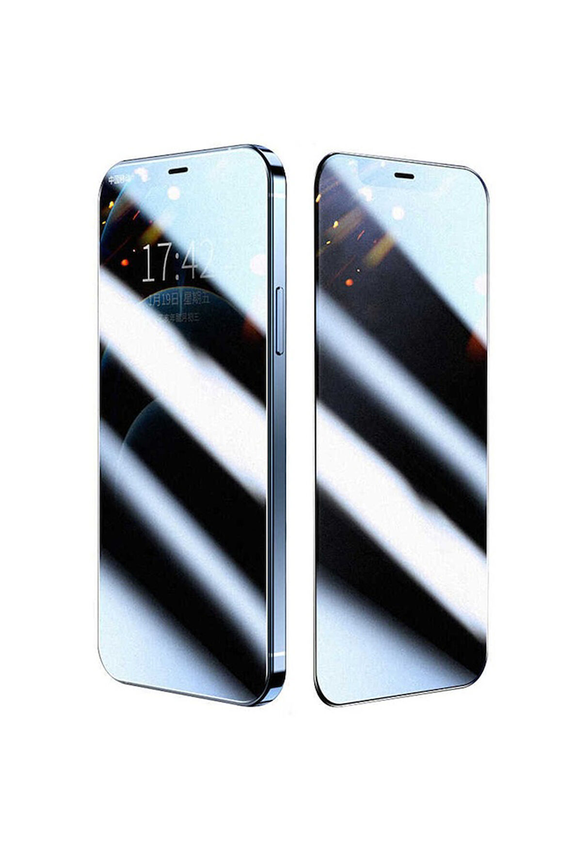 Apple iPhone 13 Pro Max Uyumlu Zore Fit Hard Mat Privacy Cam Ekran Koruyucu