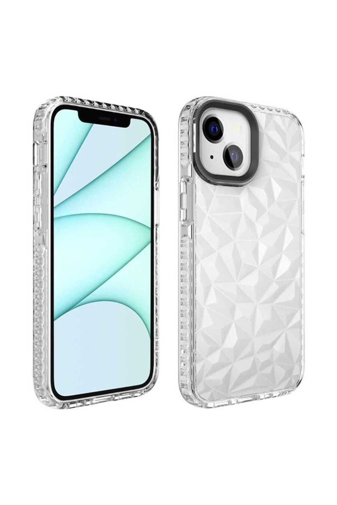 Apple iPhone 13 Uyumlu Kılıf Zore Buzz Kapak Beyaz