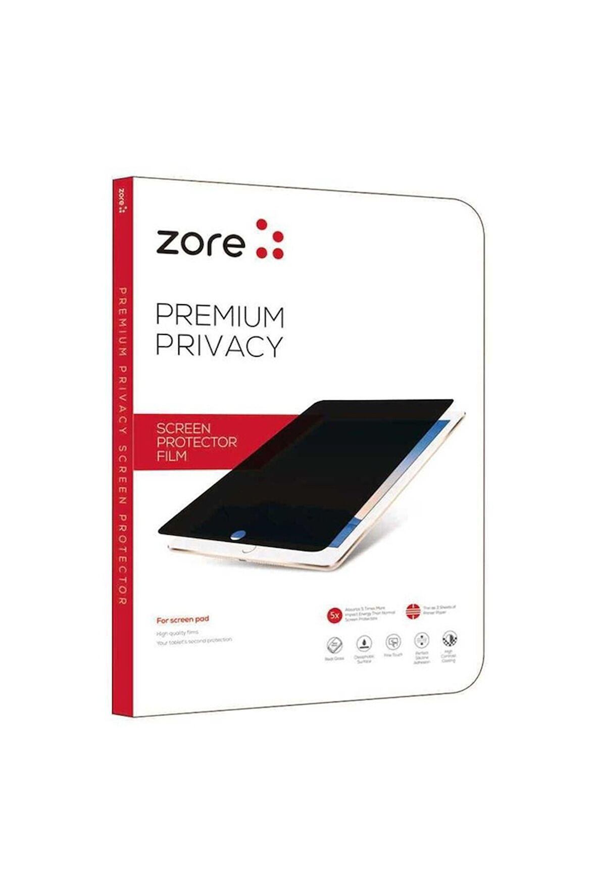 Apple iPad Pro 12.9 2021 (5.Nesil) Uyumlu Zore Tablet Privacy Temperli Cam Ekran Koruyucu