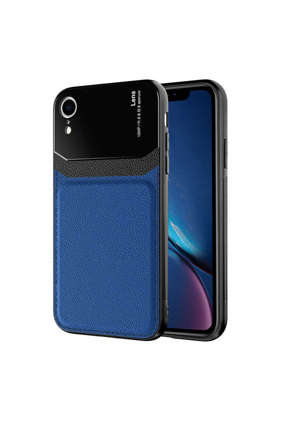 Apple iPhone XR Uyumlu Kılıf Zore Emiks Kapak Lacivert