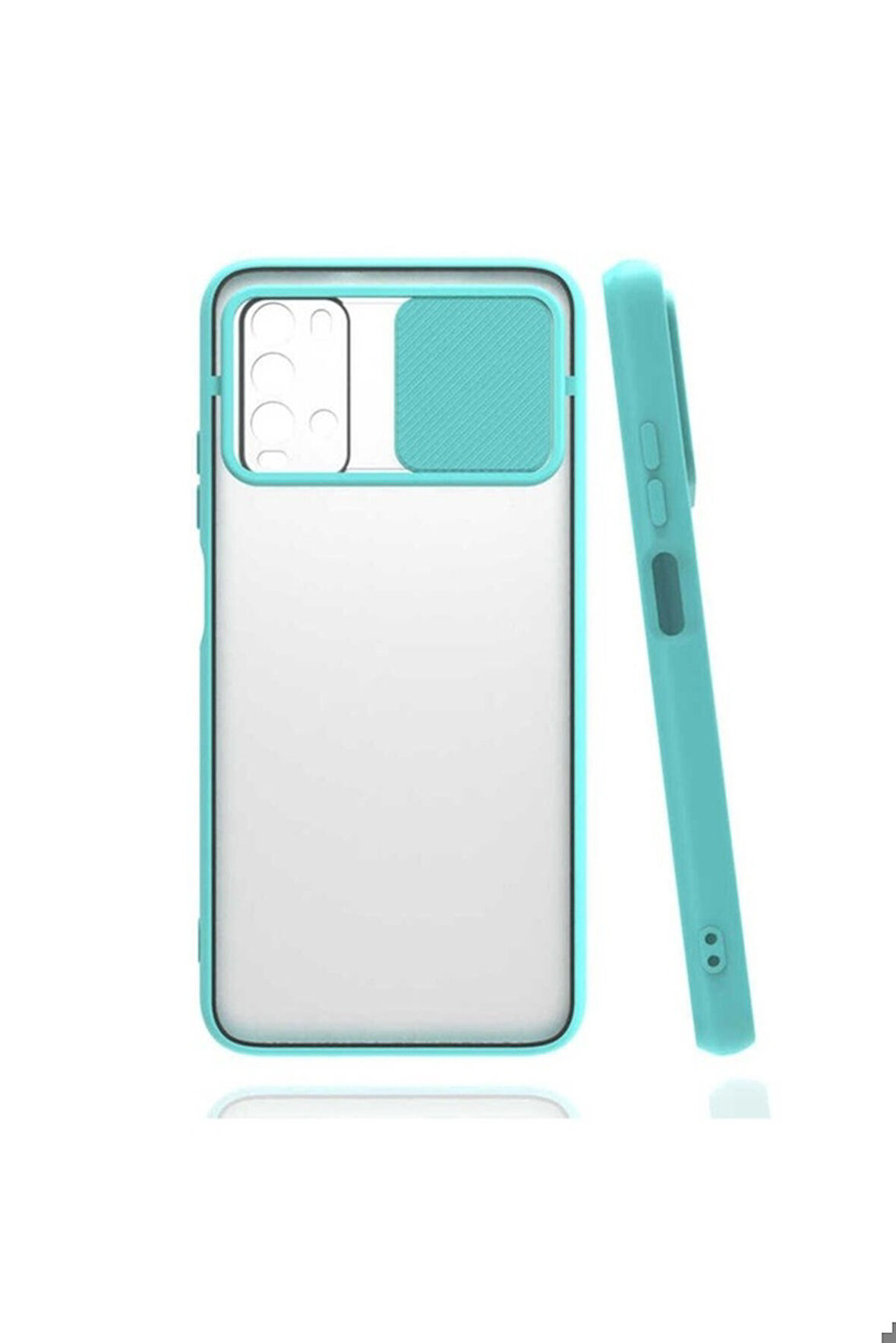 Xiaomi Redmi 9T Uyumlu Kılıf Zore Lensi Kapak Turkuaz