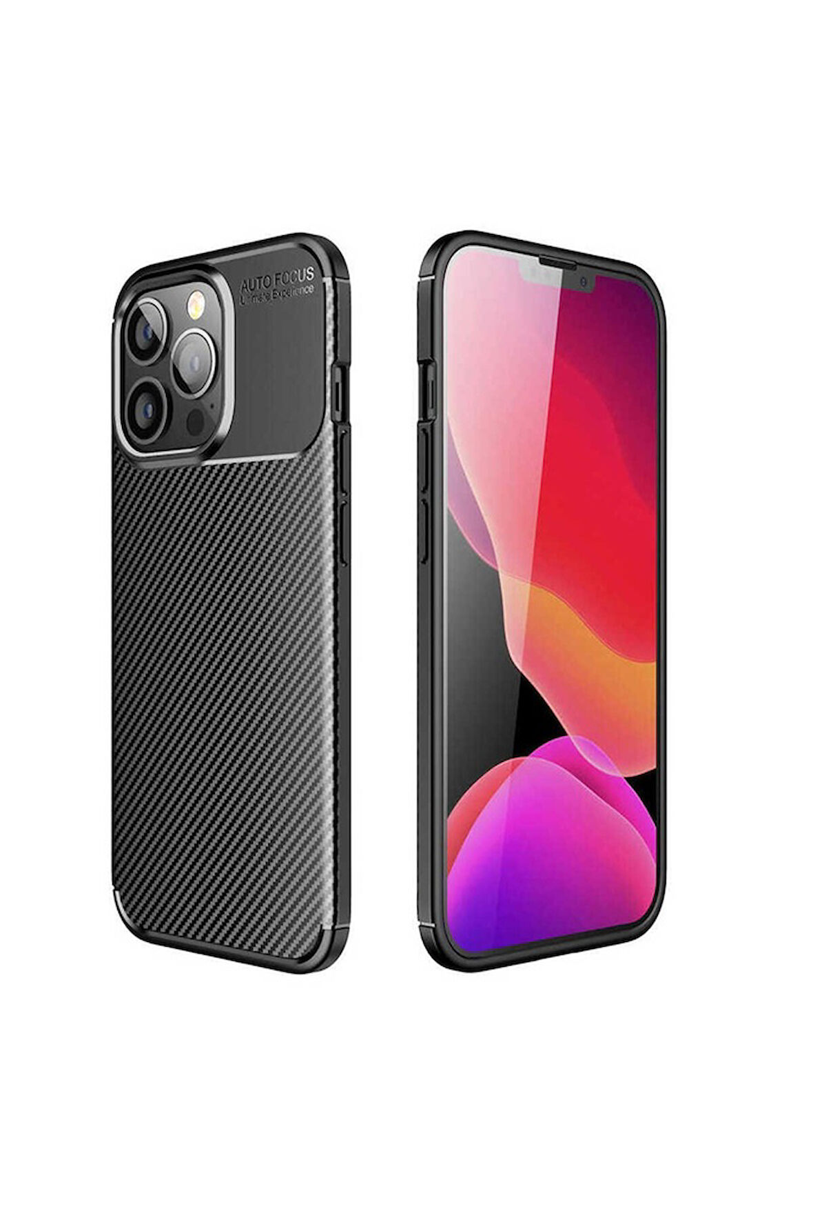 Apple iPhone 13 Pro Max Uyumlu Kılıf Zore Negro Silikon Kapak Siyah