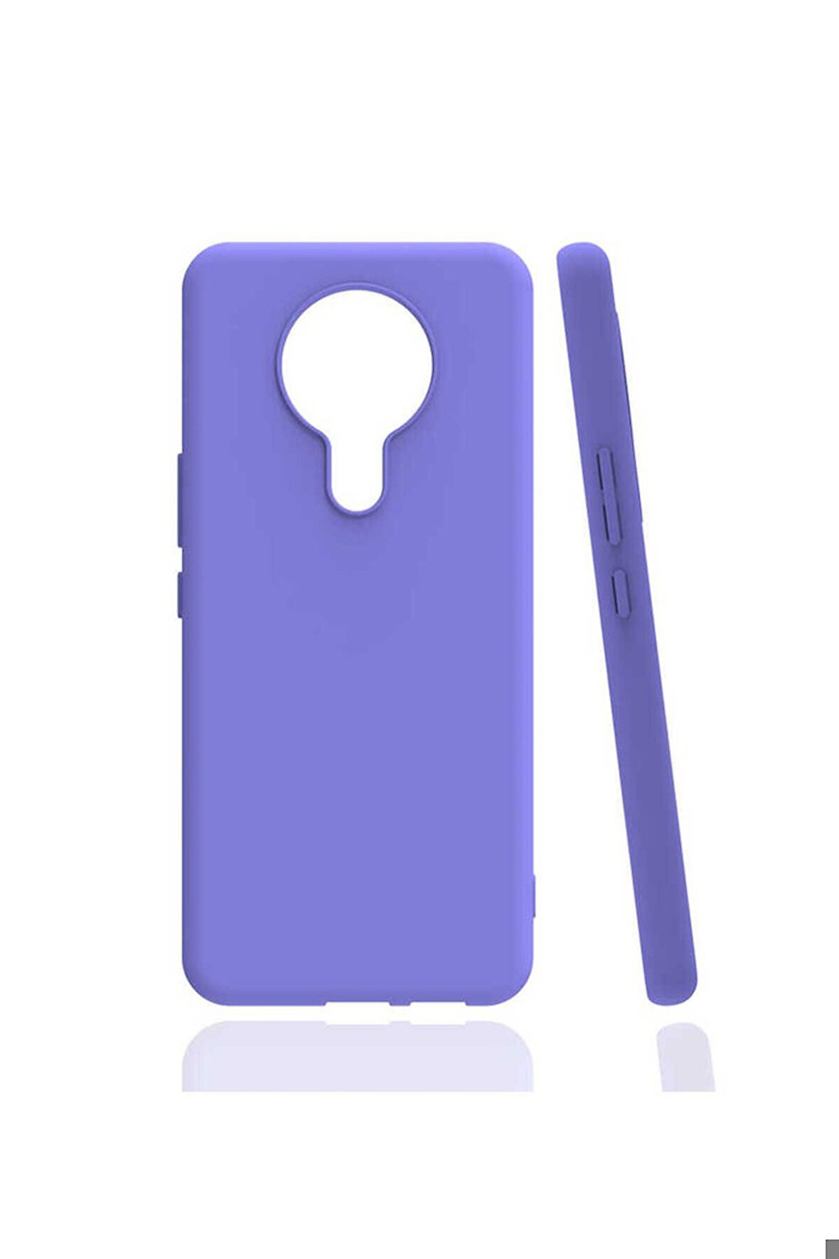 Tecno Spark 6 Uyumlu Kılıf Zore Biye Silikon Lila
