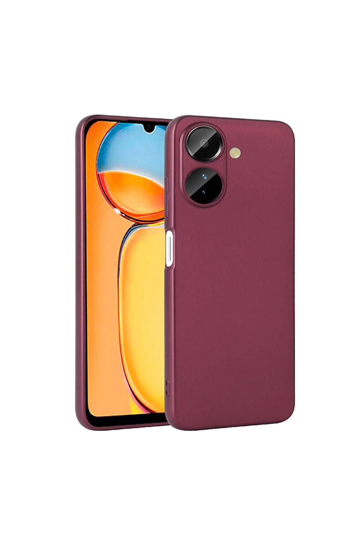 Xiaomi Redmi 13C Uyumlu Kılıf Zore Premier Silikon Kapak Mürdüm