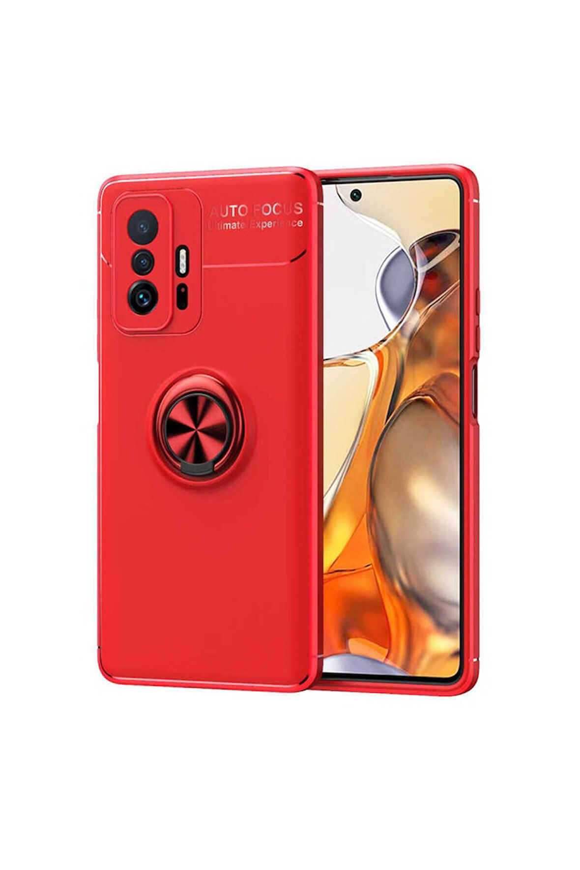 Xiaomi Mi 11T 5G Uyumlu Kılıf Zore Ravel Silikon Kapak Kırmızı