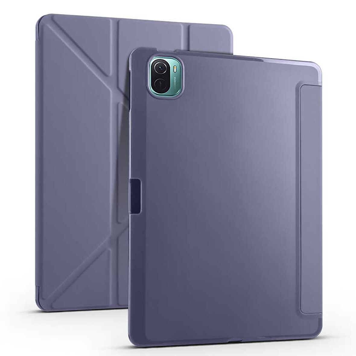 Xiaomi Mi Pad 5 Uyumlu Kılıf Zore Tri Folding Kalem Bölmeli Standlı Kılıf Mor