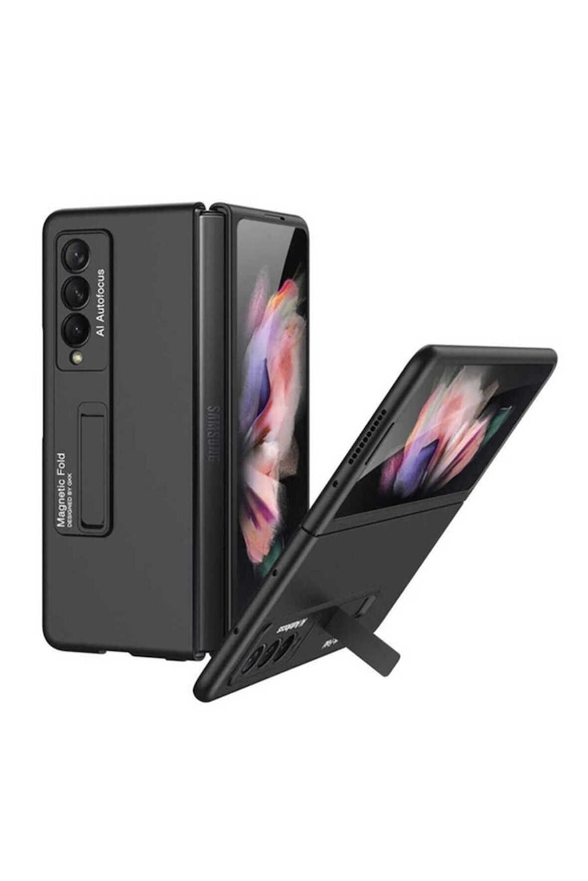 Samsung Galaxy Z Fold 3 Uyumlu Kılıf Zore Z-Stand Kılıf