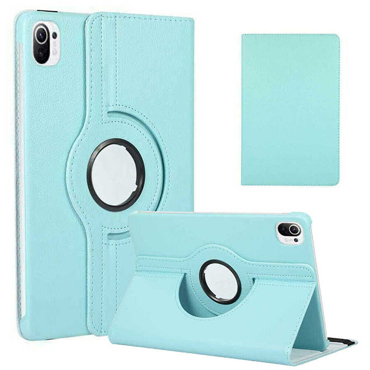Xiaomi Mi Pad 5 Uyumlu Zore Dönebilen Standlı Kılıf Mavi
