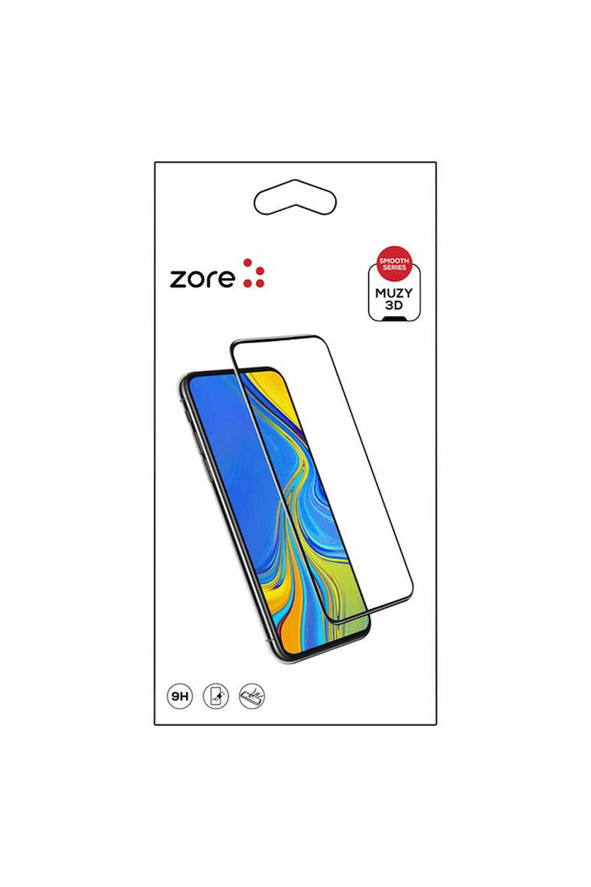 Oppo A5 2020 Uyumlu Zore 3D Muzy Temperli Cam Ekran Koruyucu