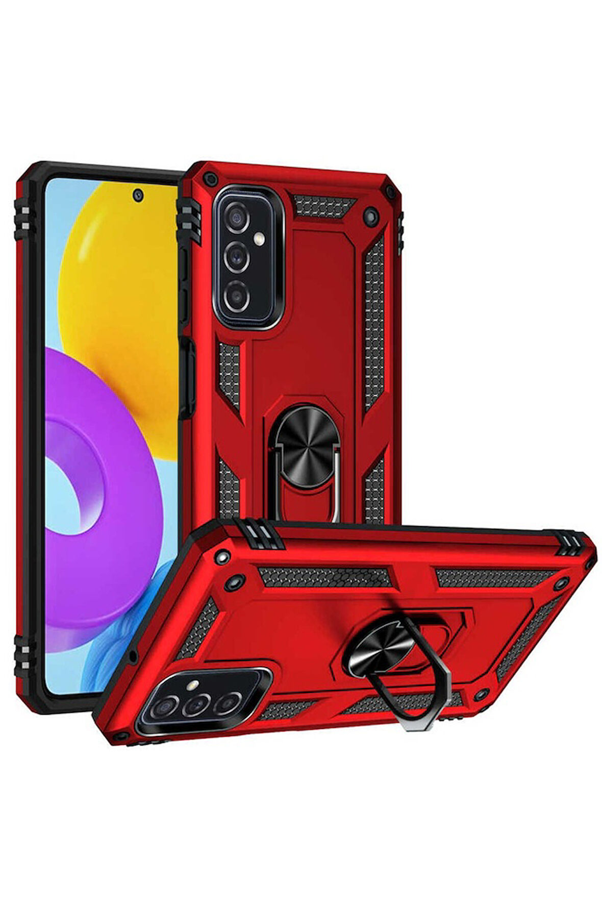 Samsung Galaxy M52 Uyumlu Kılıf Zore Vega Kapak Kırmızı