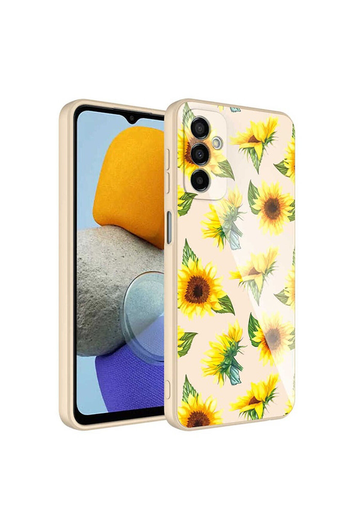 Samsung Galaxy M23 Uyumlu Kılıf Kamera Korumalı Desenli Sert Silikon Zore Epoksi Kapak NO2