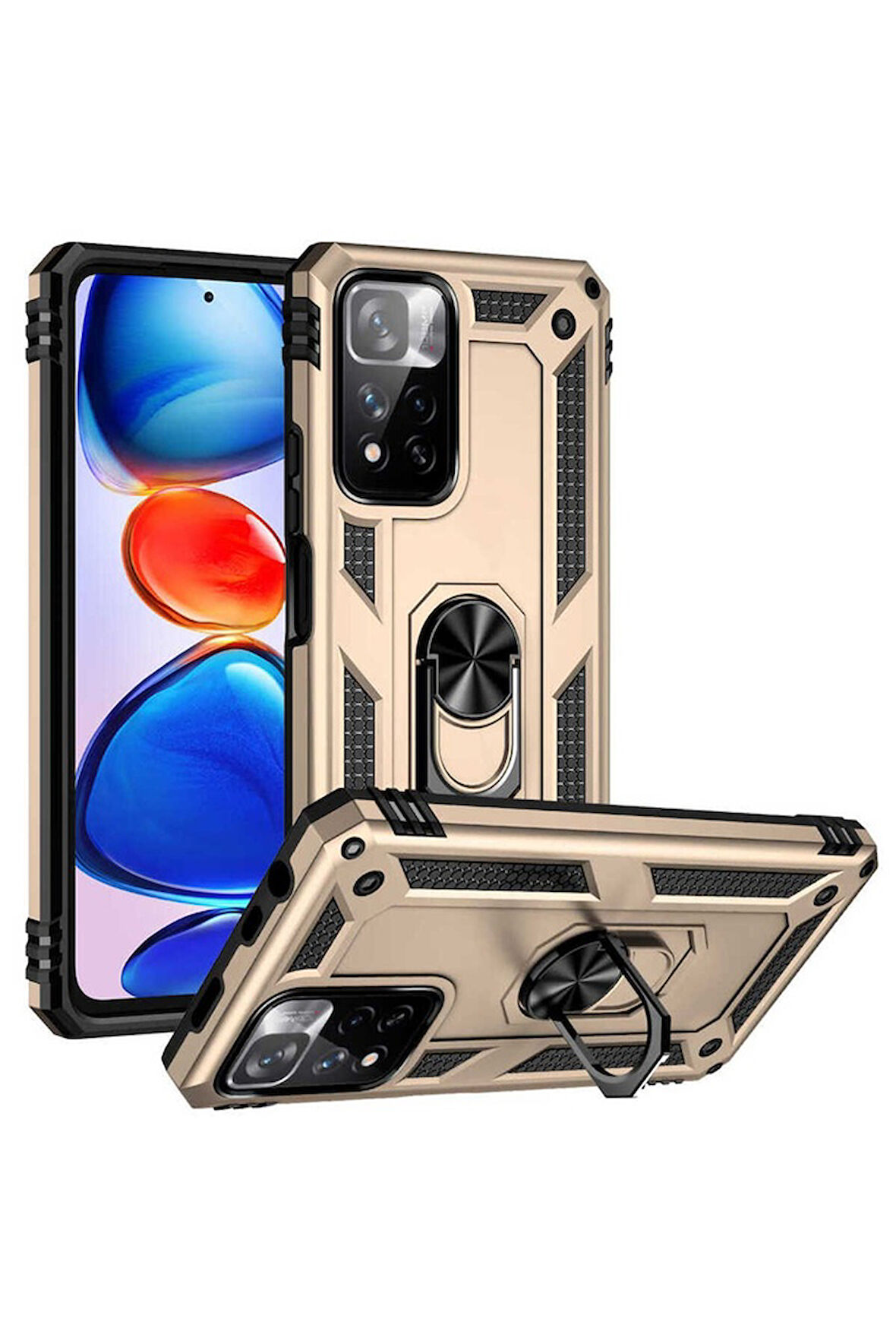 Xiaomi Redmi Note 11 Pro Plus 5G Uyumlu Kılıf Zore Vega Kapak Gold