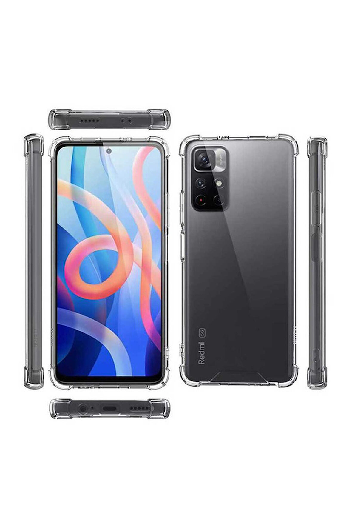 Xiaomi Redmi Note 11T 5G Uyumlu Kılıf Zore Nitro Anti Shock Silikon