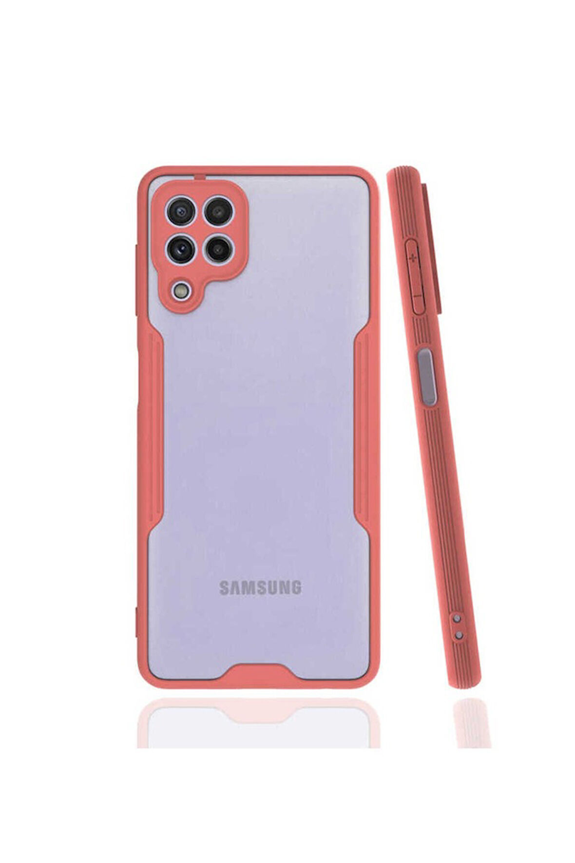 Samsung Galaxy M22 Uyumlu Kılıf Zore Parfe Kapak Pembe