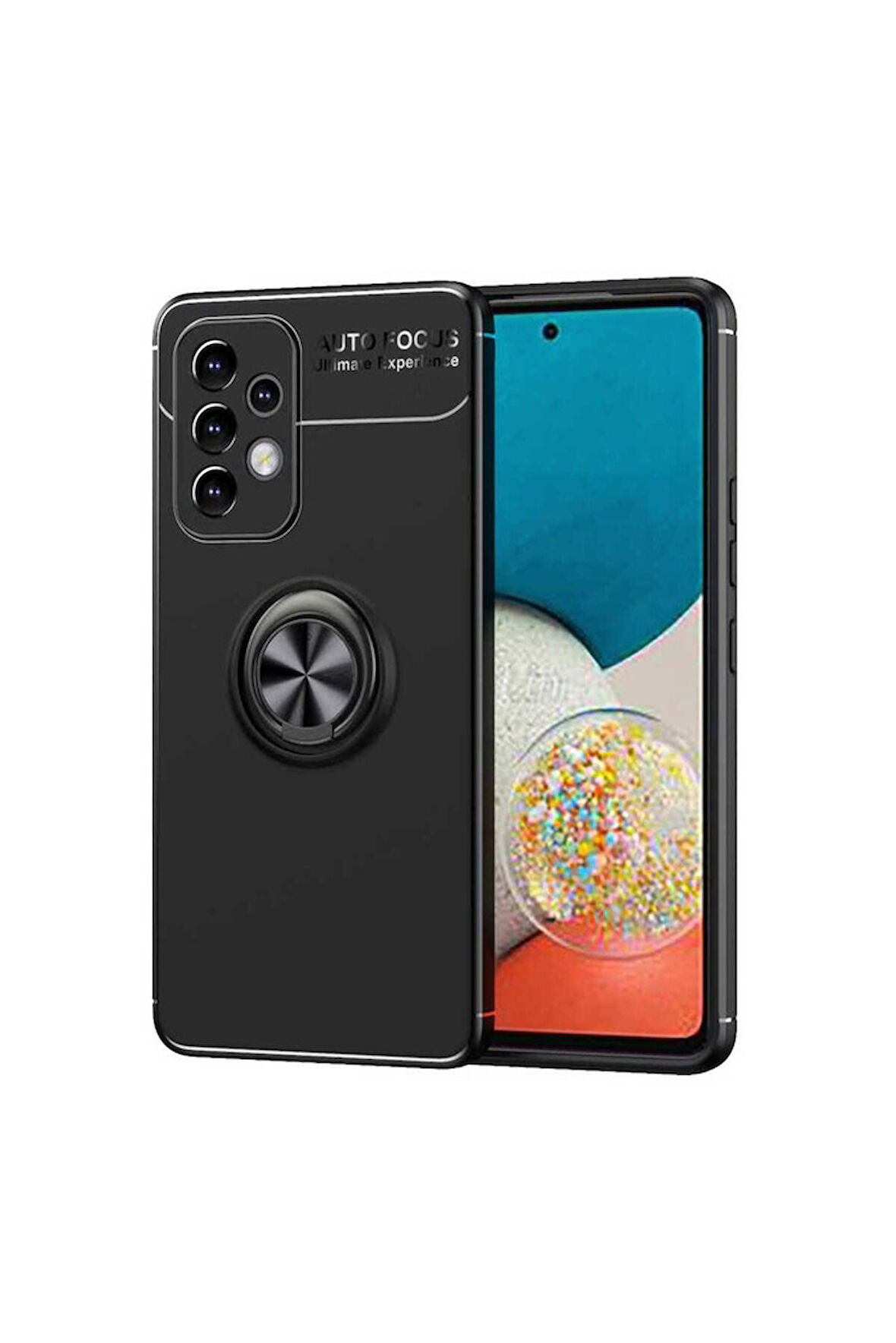 Samsung Galaxy A53 5G Uyumlu Kılıf Zore Ravel Silikon Kapak Siyah