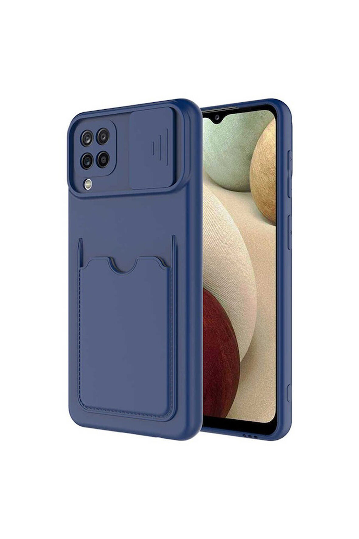 Samsung Galaxy M32 Uyumlu Kılıf Zore Kartix Kapak Lacivert