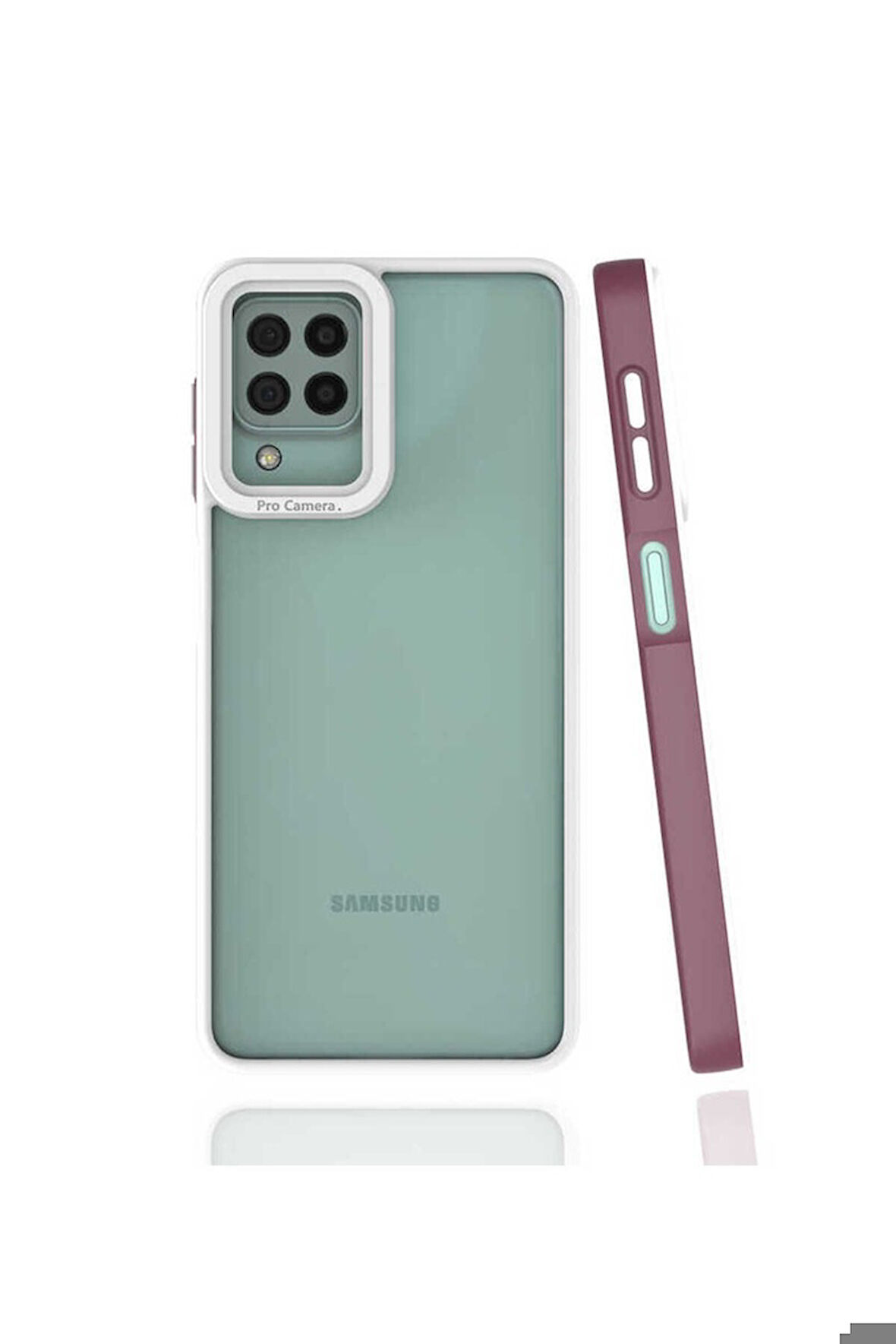 Samsung Galaxy S22 Uyumlu Kılıf Zore Mima Kapak Mürdüm