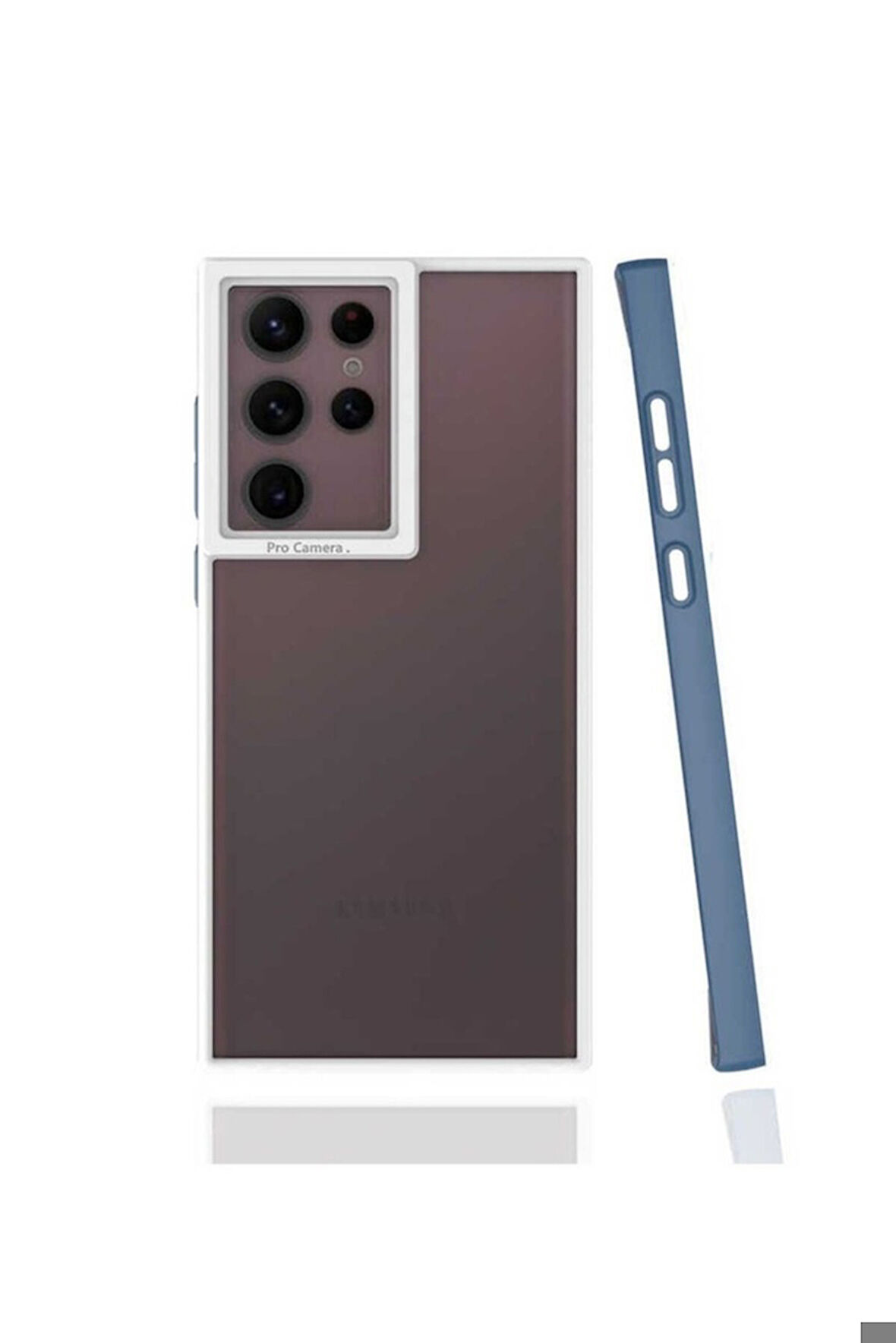 Samsung Galaxy S22 Ultra Uyumlu Kılıf Zore Mima Kapak Lacivert