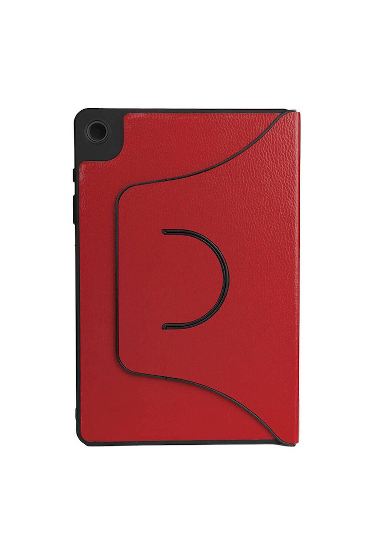 Samsung Galaxy Tab A9 Uyumlu Zore Fest Dönebilen Standlı Kılıf Kırmızı